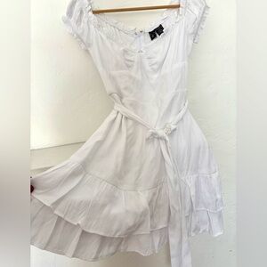 NWT Windsor White Off Shoulder Ruffle Mini Dress